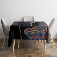 Garrett Morgan Tablecloth with Full Body Portrait, Stop Wait Go Quote, Traffic Light Design - Wonder Print Shop