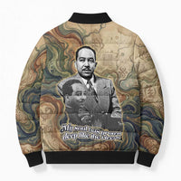 Langston Hughes Bomber Puffer Jacket My Soul Has Grown Deep Like the Rivers - Wonder Print Shop