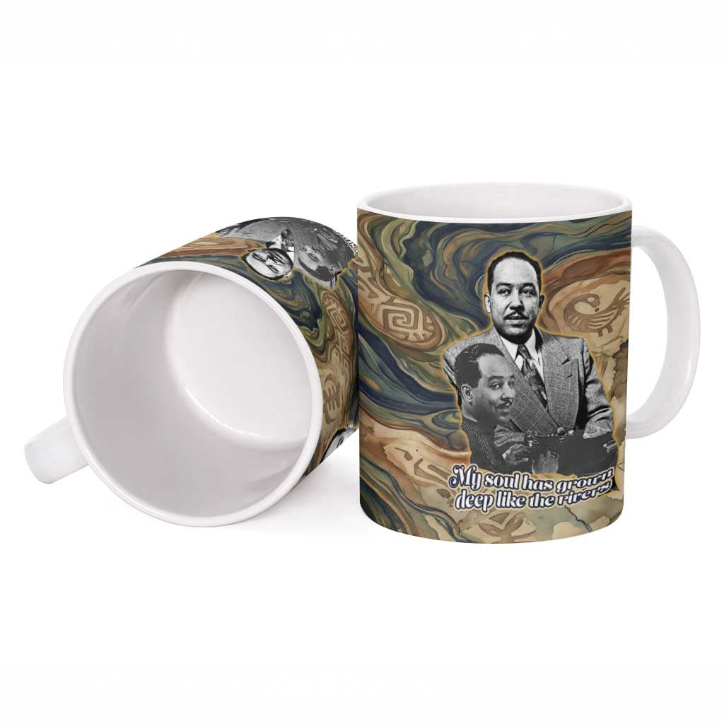 Langston Hughes Ceramic Mug My Soul Has Grown Deep Like the Rivers - Wonder Print Shop