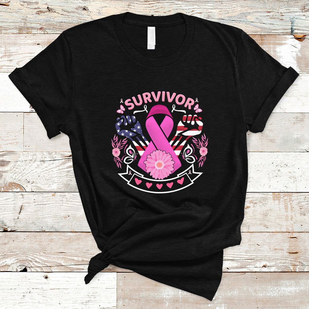 Breast Cancer Awareness T Shirt Survivor - Wonder Print Shop