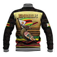 Zimbabwe Pride Baseball Jacket Zimbabwean Bird, Tribal Patterns and Pan-African Colors