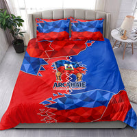 Haiti Flag Day Arcahaie 1803 Bedding Set Geometric Low Poly Flag Art - Birthplace Of Liberty Graphic