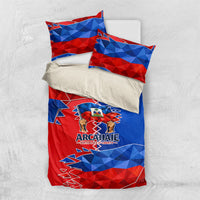 Haiti Flag Day Arcahaie 1803 Bedding Set Geometric Low Poly Flag Art - Birthplace Of Liberty Graphic