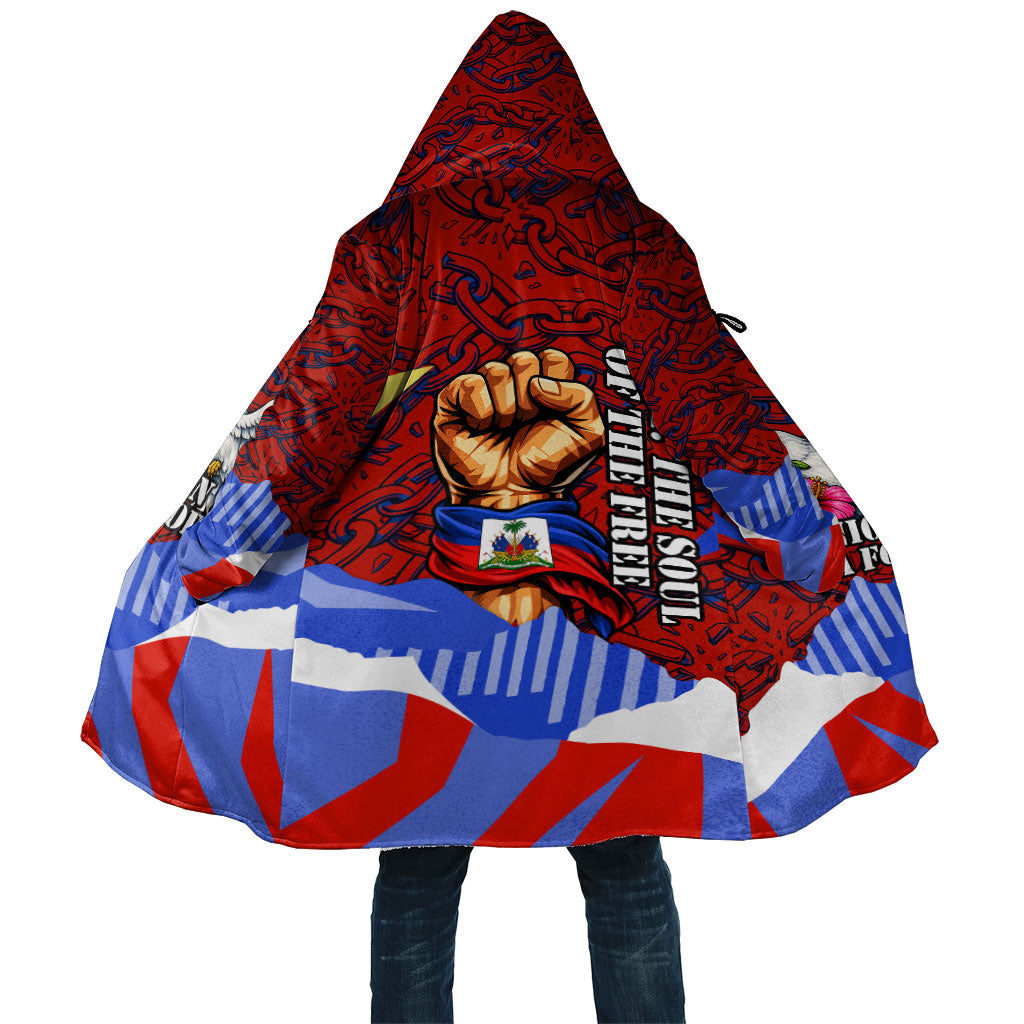 Haiti Flag Day Soul Of The Free L Union Fait La Force Cloak Peace Dove And Power Fist Art With Hibiscus And Broken Chains