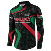 Jordan Black Iris Button Sweatshirt with Flag Colors and Cultural Quote