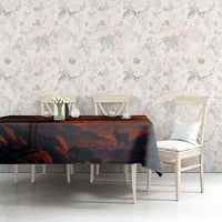 Jordan Nebo Mountain Tablecloth with Ibex and Desert Rock Landscape