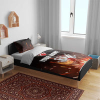 Personalized Bowling Ball and Pins Bedding Set Fiery Motion Trail and Spark Effect Design - Wonder Print Shop