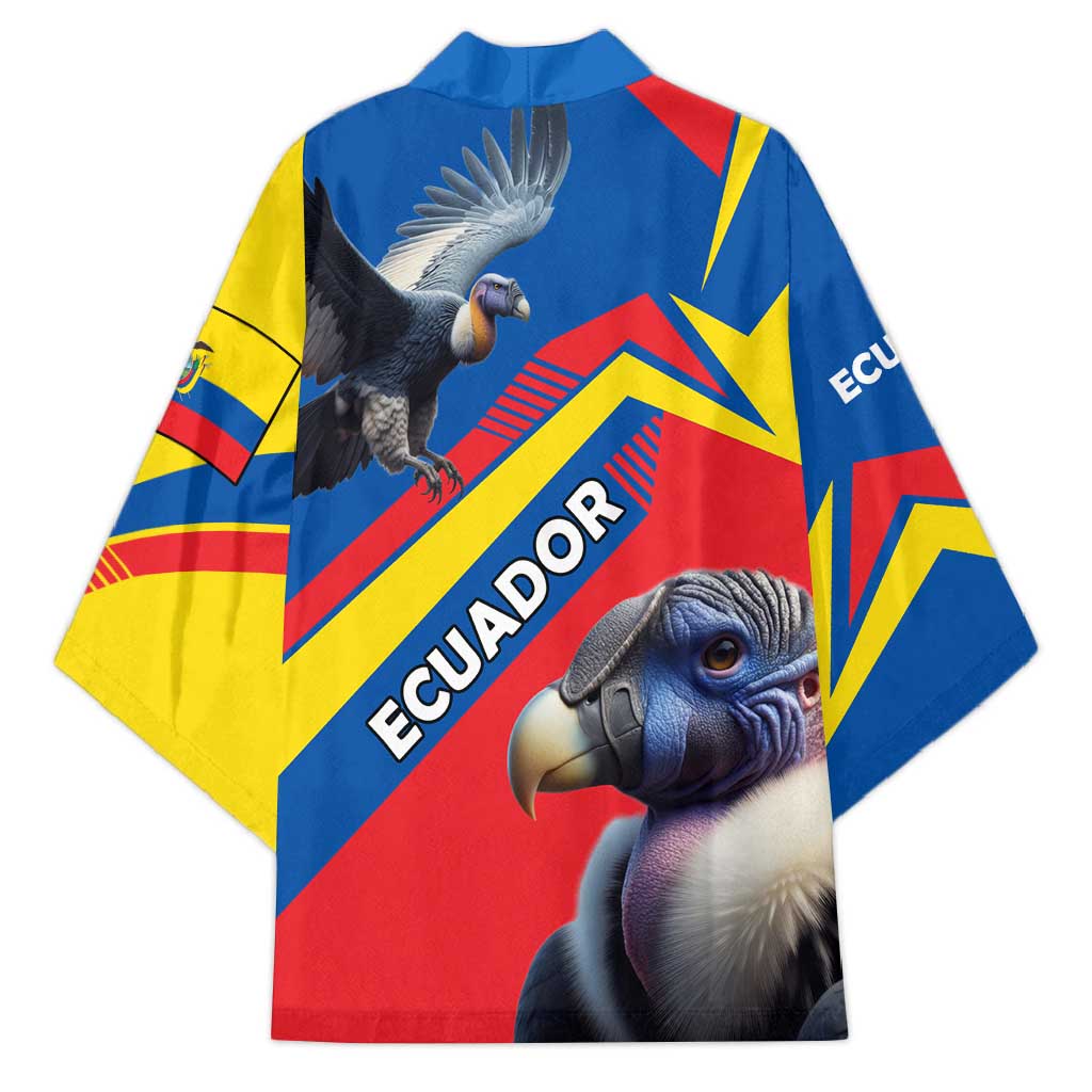 Ecuador Kimono with Andean Condor and Chevron Stripe Design - Wonder Print Shop