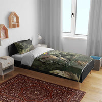 Ecuador Bedding Set with Jaguar Rainforest Map Design - Wonder Print Shop