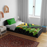 Zimbabwe Christmas Bedding Set with Flag Colors Xmas Tree and Holiday - Wonder Print Shop