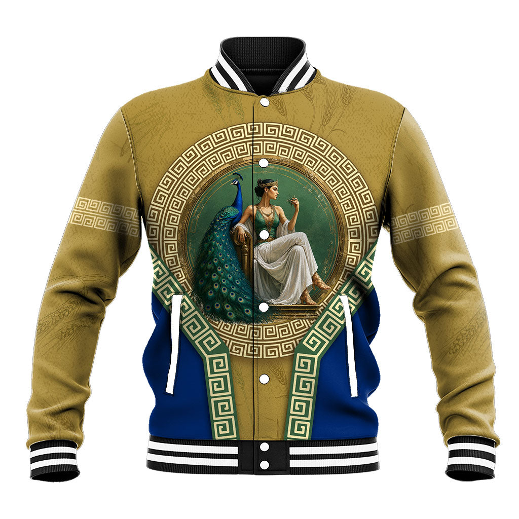 Greek Goddess Hera Baseball Jacket Ancient Greek Mythology Queen Of Olympus Art