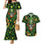 Happy St. Patrick's Day Skull Couples Matching Mermaid Dress and Hawaiian Shirt - Wonder Print Shop