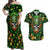 Happy St. Patrick's Day Skull Couples Matching Off Shoulder Maxi Dress and Hawaiian Shirt - Wonder Print Shop