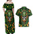 Happy St. Patrick's Day Skull Couples Matching Off Shoulder Maxi Dress and Hawaiian Shirt - Wonder Print Shop