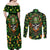 Happy St. Patrick's Day Skull Couples Matching Off Shoulder Maxi Dress and Long Sleeve Button Shirts - Wonder Print Shop