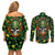 Happy St. Patrick's Day Skull Couples Matching Off Shoulder Short Dress and Long Sleeve Button Shirts - Wonder Print Shop