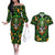 Happy St. Patrick's Day Skull Couples Matching Off The Shoulder Long Sleeve Dress and Hawaiian Shirt - Wonder Print Shop