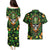 Happy St. Patrick's Day Skull Couples Matching Puletasi Dress and Hawaiian Shirt - Wonder Print Shop