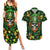 Happy St. Patrick's Day Skull Couples Matching Summer Maxi Dress and Hawaiian Shirt - Wonder Print Shop