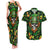 Happy St. Patrick's Day Skull Couples Matching Tank Maxi Dress and Hawaiian Shirt - Wonder Print Shop