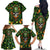 Happy St. Patrick's Day Skull Family Matching Off Shoulder Long Sleeve Dress and Hawaiian Shirt - Wonder Print Shop