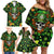 Happy St. Patrick's Day Skull Family Matching Off Shoulder Short Dress and Hawaiian Shirt - Wonder Print Shop