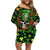 Happy St. Patrick's Day Skull Family Matching Off Shoulder Short Dress and Hawaiian Shirt - Wonder Print Shop