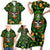 Happy St. Patrick's Day Skull Family Matching Short Sleeve Bodycon Dress and Hawaiian Shirt - Wonder Print Shop