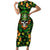 Happy St. Patrick's Day Skull Family Matching Short Sleeve Bodycon Dress and Hawaiian Shirt - Wonder Print Shop