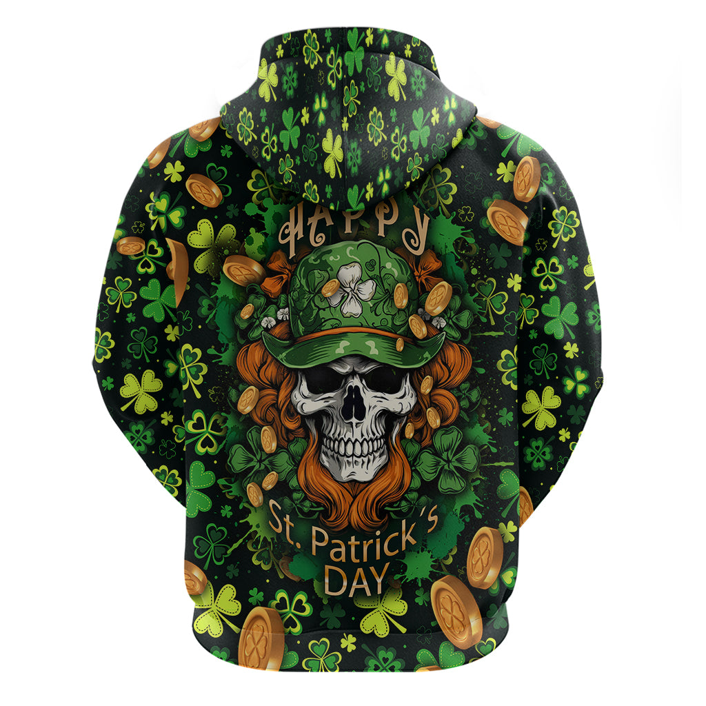 Happy St. Patrick's Day Skull Hoodie - Wonder Print Shop