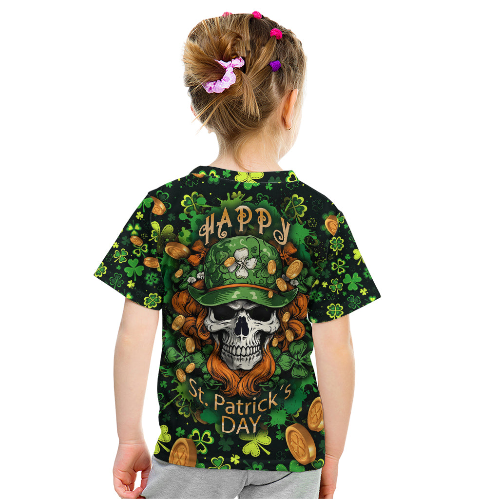 Happy St. Patrick's Day Skull Kid T Shirt - Wonder Print Shop