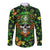 Happy St. Patrick's Day Skull Long Sleeve Button Shirt - Wonder Print Shop