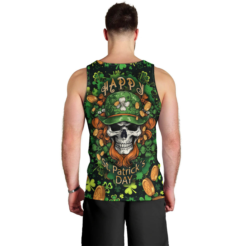 Happy St. Patrick's Day Skull Men Tank Top - Wonder Print Shop