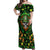 Happy St. Patrick's Day Skull Off Shoulder Maxi Dress - Wonder Print Shop