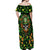 Happy St. Patrick's Day Skull Off Shoulder Maxi Dress - Wonder Print Shop