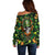 Happy St. Patrick's Day Skull Off Shoulder Sweater - Wonder Print Shop