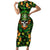 Happy St. Patrick's Day Skull Short Sleeve Bodycon Dress - Wonder Print Shop