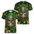 Happy St. Patrick's Day Skull Women V Neck T Shirt - Wonder Print Shop