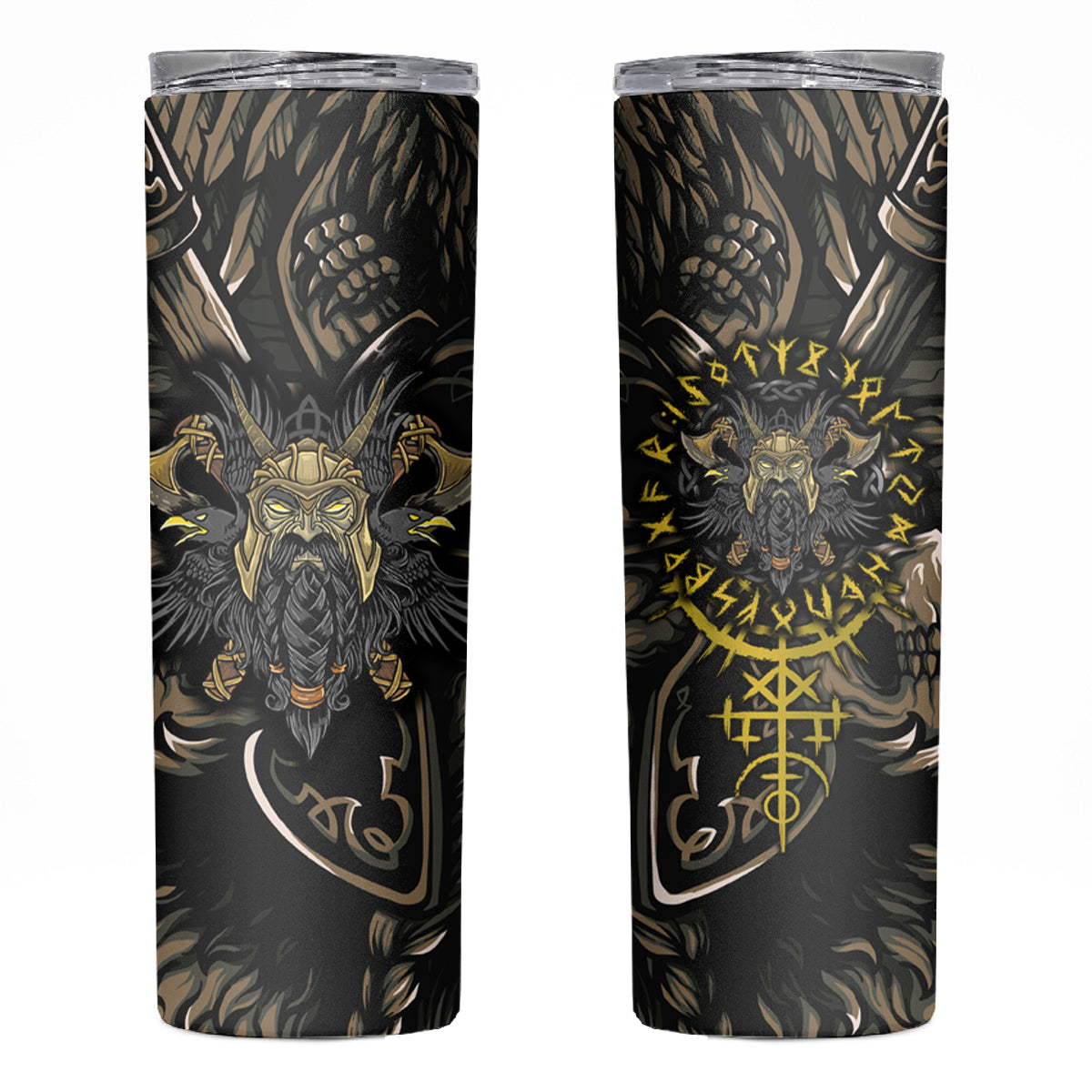 Viking Warrior Skinny Tumbler