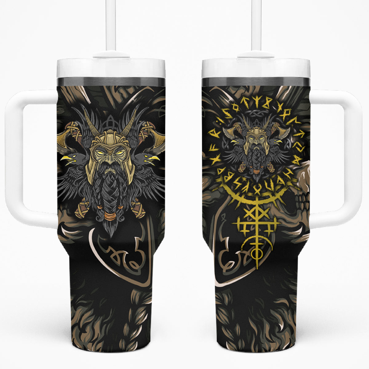 Viking Warrior Tumbler With Handle