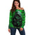 Skull Off Shoulder Sweater Try Again Tomorrow - Wonder Print Shop