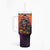 Halloween Skull Tumbler With Handle Hello Darkness My Old Friend