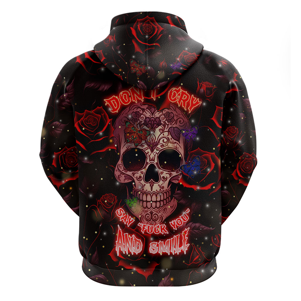 Don't Cry Skull Hoodie - Wonder Print Shop