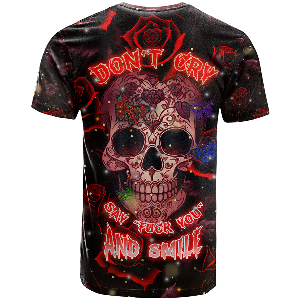 Don't Cry Skull T Shirt - Wonder Print Shop