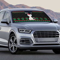 Christmas Cat Auto Sun Shade with Grumpy Cat in Santa Hat Holiday Lights - Wonder Print Shop