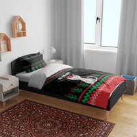 Christmas Cat Bedding Set with Grumpy Cat in Santa Hat Holiday Lights - Wonder Print Shop