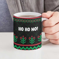 Christmas Cat Ceramic Mug with Grumpy Cat in Santa Hat Holiday Lights - Wonder Print Shop