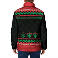 Christmas Cat Padded Jacket with Grumpy Cat in Santa Hat Holiday Lights - Wonder Print Shop