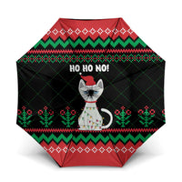 Christmas Cat Umbrella with Grumpy Cat in Santa Hat Holiday Lights - Wonder Print Shop