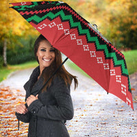 Christmas Cat Umbrella with Grumpy Cat in Santa Hat Holiday Lights - Wonder Print Shop